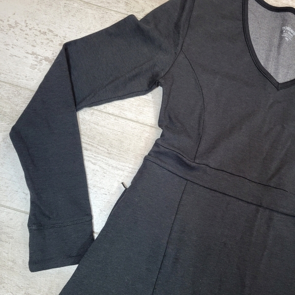 Toad & Co Tomboy 1 Pocket Dress Pullover Stretch Long Sleeve Vneck XS - Picture 2 of 7